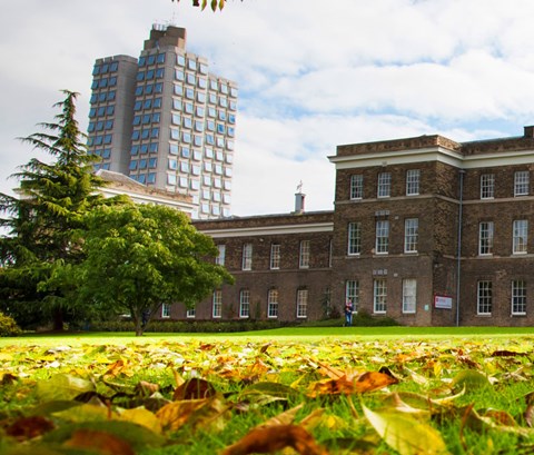 View of the Fielding Johnson building on Leicester campus.
