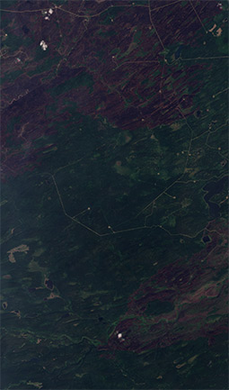 Bearhole Lake after the wildfire. Image © 2023 Planet Labs PBC