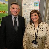 Dr Cristina Ruiz Villena with Leicester MP Jonathan Ashworth. Credit: John Deehan Photography and the Parliamentary and Scientific Committee