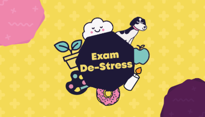 Exam de-stress graphic