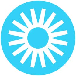 Blue wheel icon