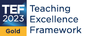 TEF 2023 Gold Award logo - Teaching Excellence Framework