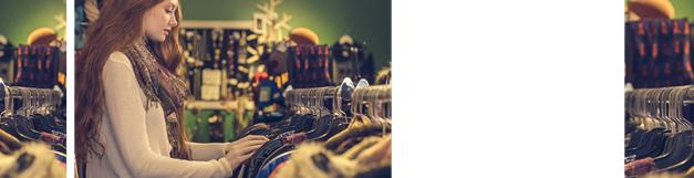 Woman browsing clothes in a shop