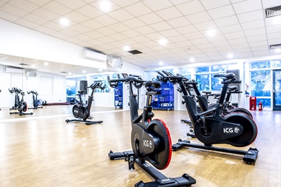 Image of spin bikes at Danielle Brown Sports Centre