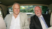 Sir David and Lord Richard Attenborough in a car in 2006
