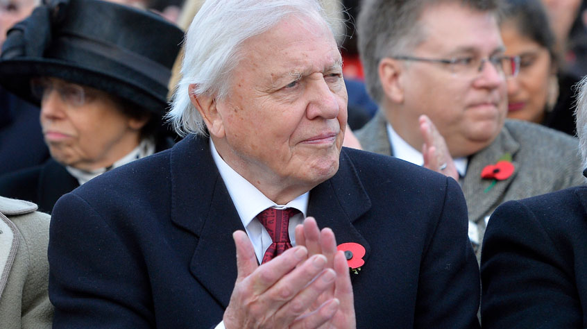 Sir David Attenborough at the opening of Centenary Squre