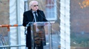 Michael Attenborough CBE talks at the opening of Centenary Square