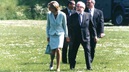Lord Richard Attenborough and Diana Princess of Wales arriving at Attenborough Arts in 1997