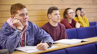 students in a lecture hall