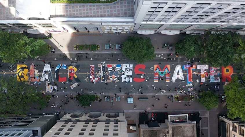 Black Lives Matter mural in Charlotte, NC. 