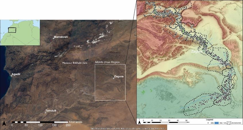 Satellite images of Wadi Draa 