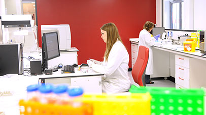 researcher working in a lab
