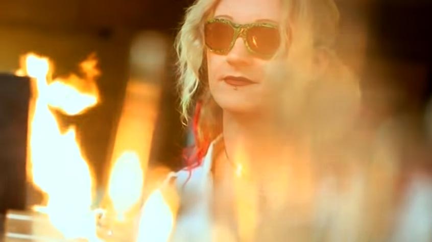 video still of glassblower video
