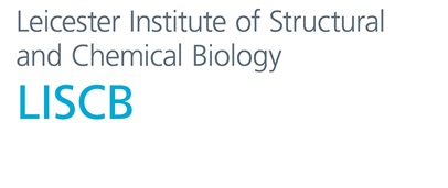 Text Leicester Institute of Structural and Chemical Biology in grey letters, above LISCB acronym in blue letters on a white background