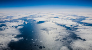 Drone view of clouds