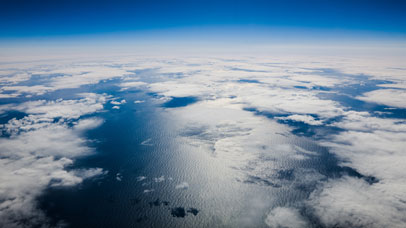 Drone view of clouds