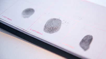 a set of fingerprints on a table