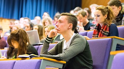 students in a lecture theater