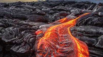 Volcano lava