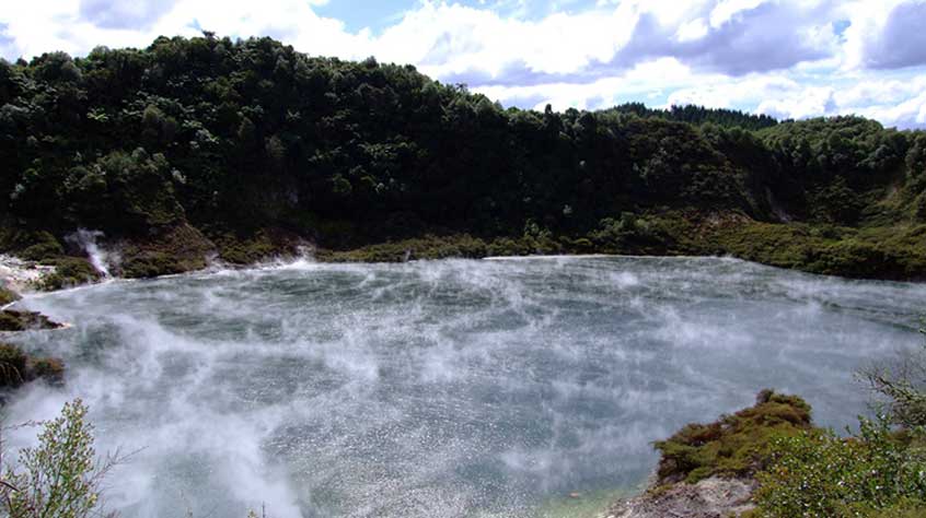 Frying Pan Lake, Waimangu, New Zealand. Photo by Dan Smith.
