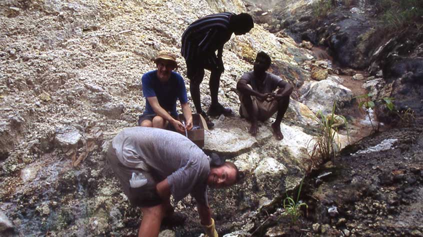Dan Smith on Savo, Solomon Islands. Photo: Dan Smith