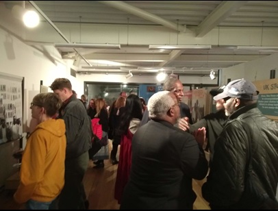 Group of people visiting the exhibition