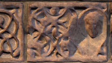 Detail of an Anglo-Saxon frieze from Fletton, nr Peterborough (8th century)