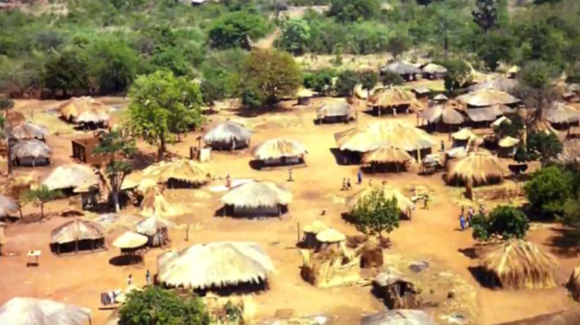 video still of village in africa