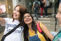 International students taking a selfie