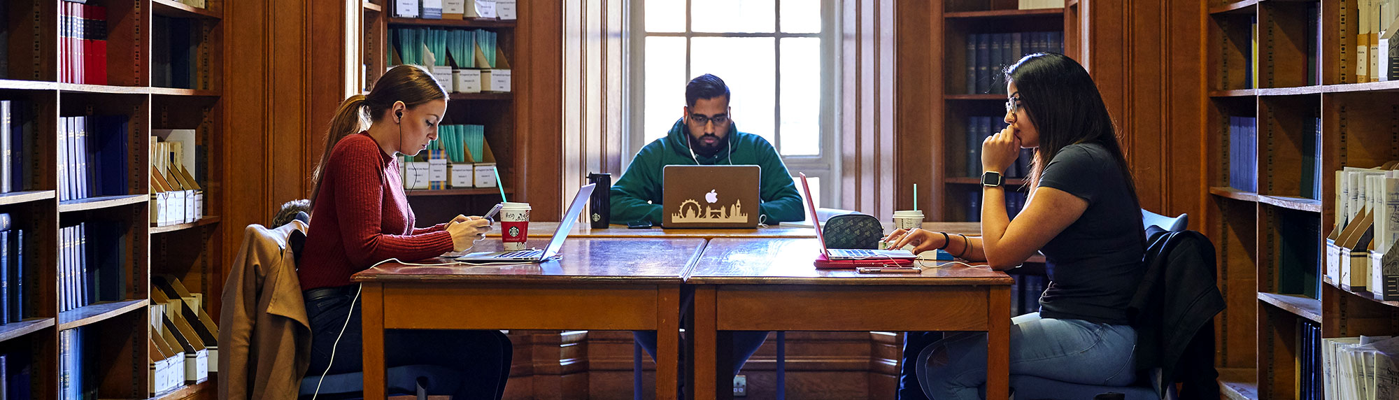 law students working in the law library