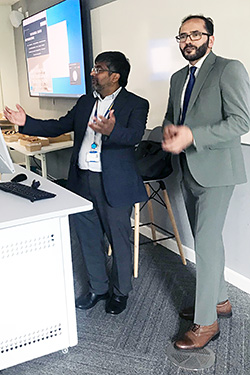 Keynote speech delivered by University of Leicester Vice Chancellor Prof. Nishan Canagarajah (left) and founder Dr Nauman Reayat (right)