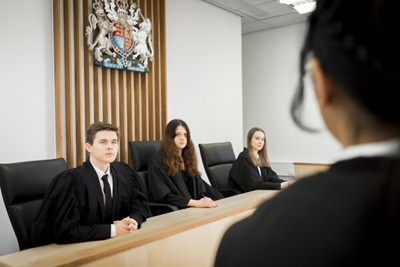 Students in the moot court