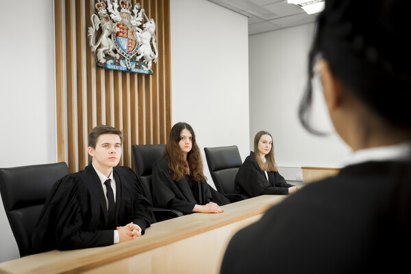Students in the moot court