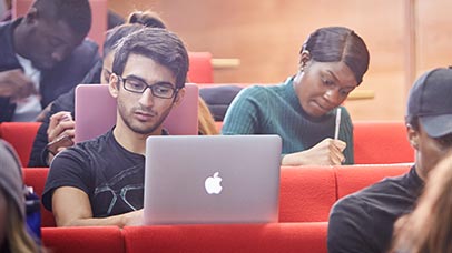 students in a lecture hall