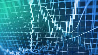 abstract financial graph