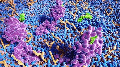 abstract molecular image