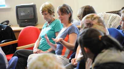 Meeting of patient and carer group
