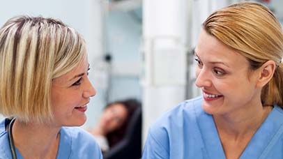 two nurses working together