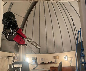 Interior of the Oadby Telescope dome