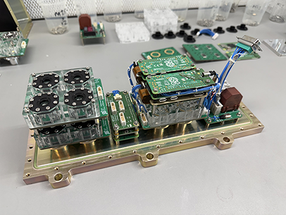 First flight instrument preliminary assembly of a ‘Fluorescent Deep Space Petri-Pod’ (FDSPP), which is a miniaturised hardware solution for performing remotely operated biological experimentation on multiple types of organisms