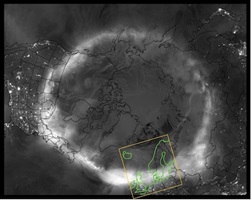 View of the aurora from above