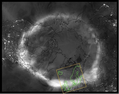 View of thw aurora from above