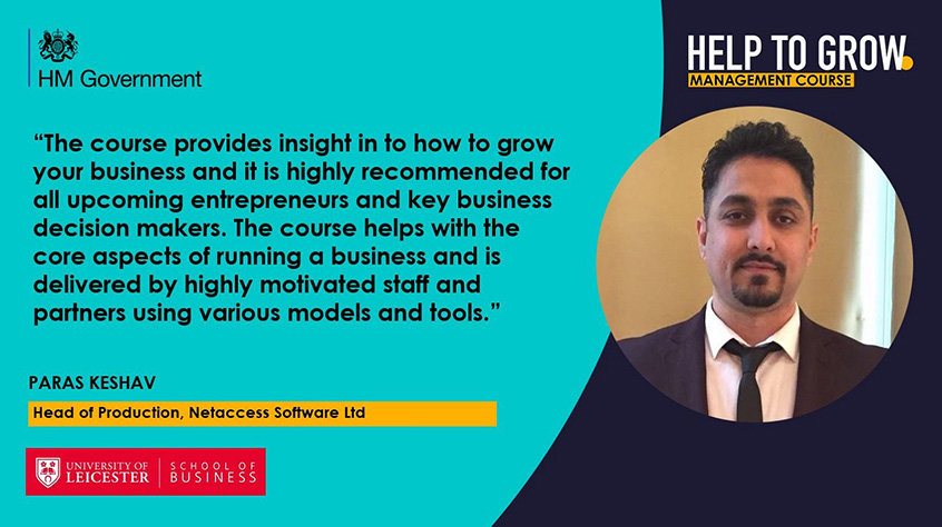 Paras Keshav highly recommends Help to Grow for all upcoming entrepreneurs and business decision makers