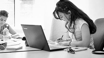 students studying together