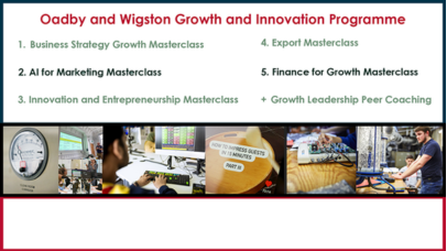 If you are an SME, sole trader, microbusiness or start-up in Oadby and Wigston and are looking to harness, develop and drive forward your approach to innovation and growth, then this programme is designed to inspire and support you