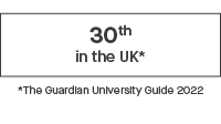 30th in the Uk guardian university guide