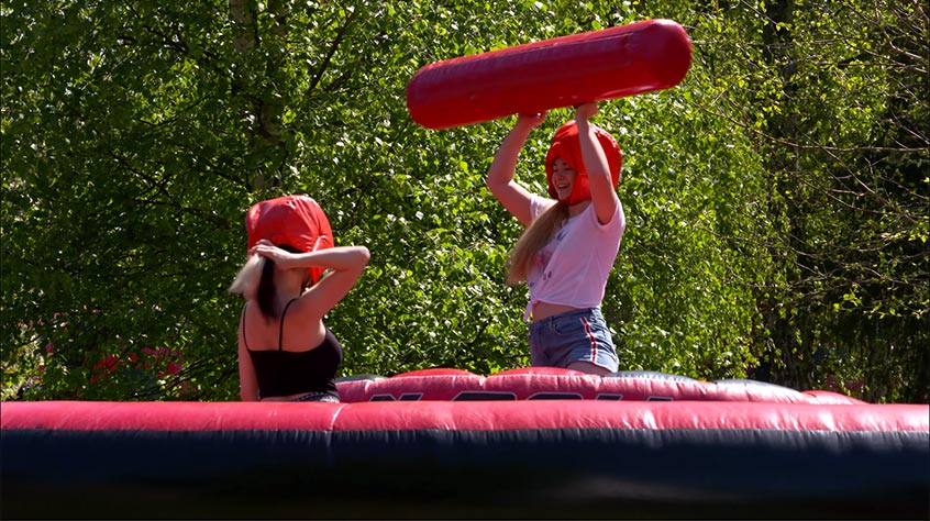 students taking part in a fun day