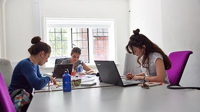 students studying together