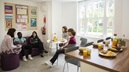 Students socialising in their communal area of student accommodation