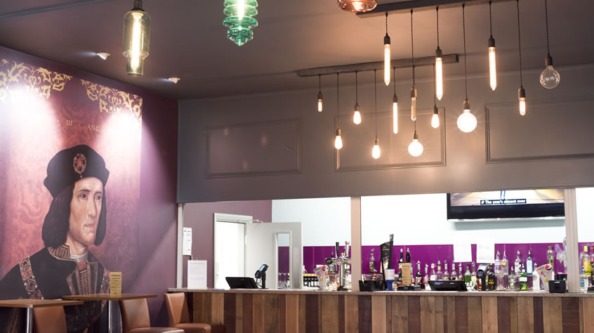 The bar in the Oadby Village Hub